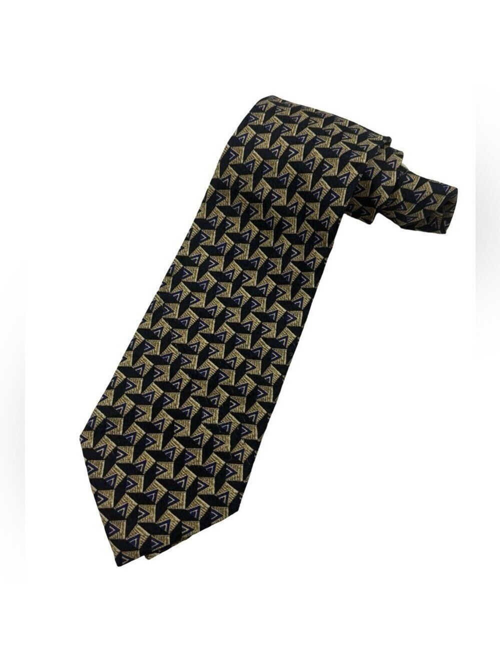 Valentino Cravatte Silk Tie Designer Geometric Pattern Luxury Italy